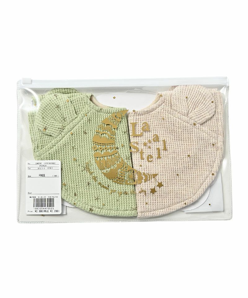 EARTH キャミロンパ 2 ビブ スタイ カーキ セット 2Pミミツキスタイ ｜ ベビーウェア・雑貨 ｜ 子供服のセレクト