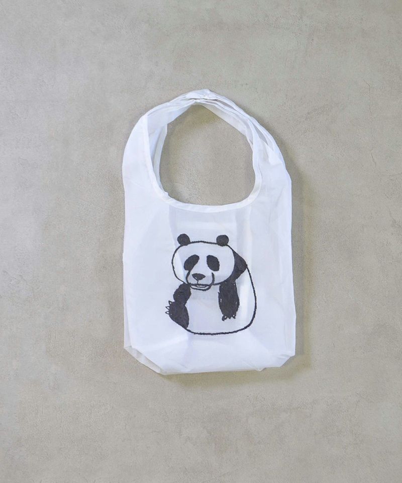 JJJound エコバッグ ホワイト ロゴ入り イラストエコバッグ コンビニサイズ ｜ 小物 ｜ 子供服の