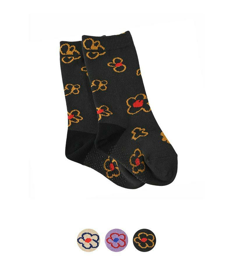 ハイソックスらくがきフラワー (9-13cm) ｜ 小物 ｜ 子供服の