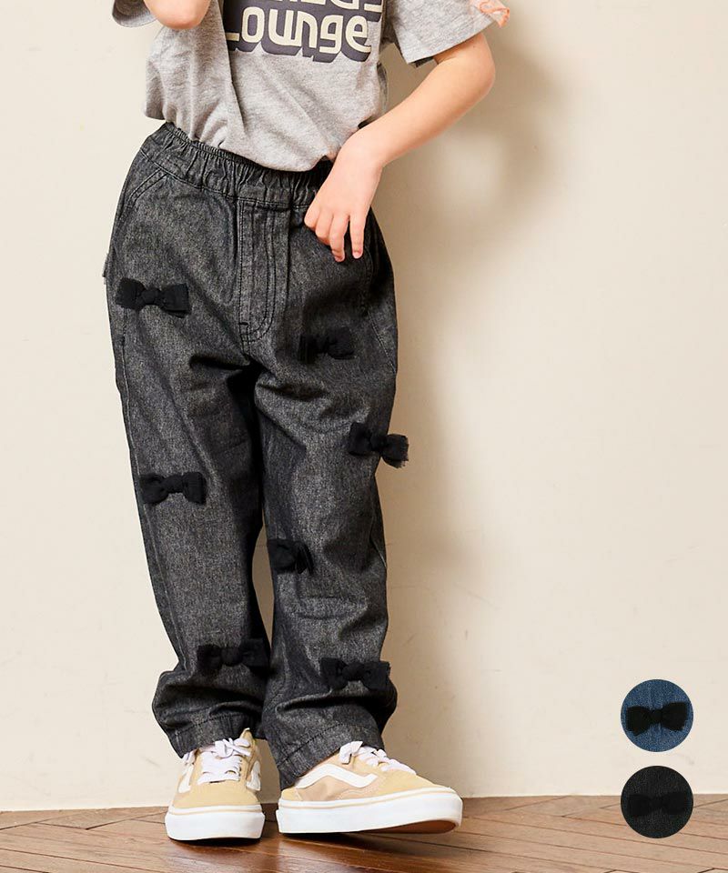リボンいっぱいデニムパンツ ｜ ボトムス ｜ 子供服のセレクトショップ  