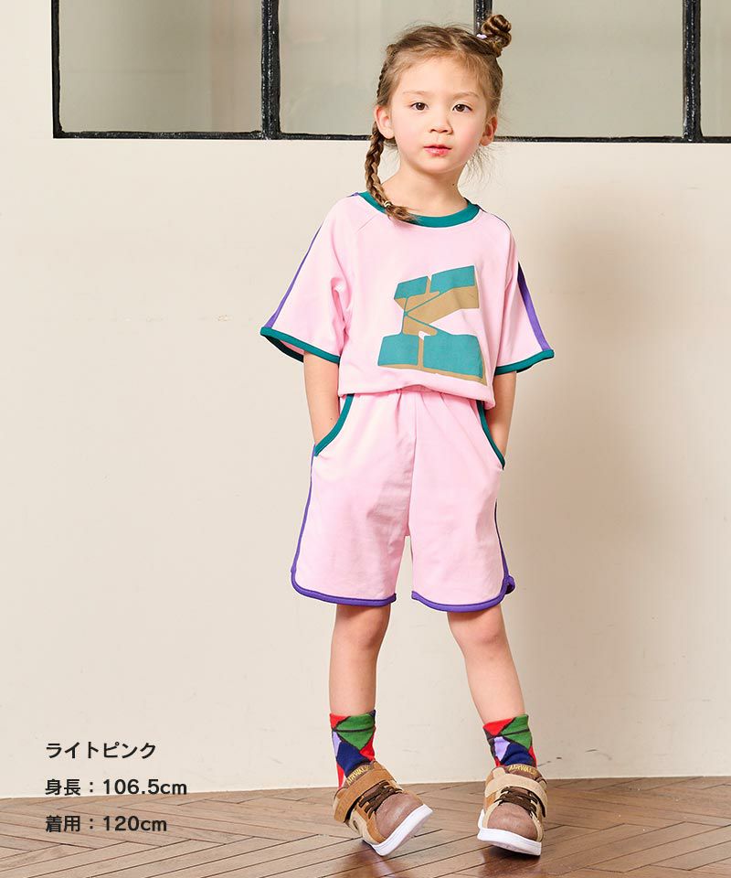 サイドラインアルファベットTシャツ ｜ トップス ｜ 子供服のセレクト 