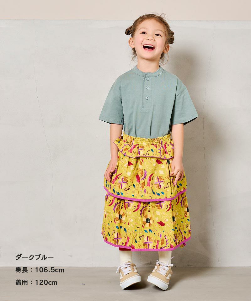 COTTON from U.S.A ヘンリーネック半袖Tシャツ ｜ トップス ｜ 子供服