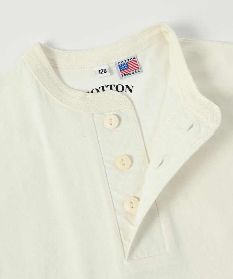 COTTON from U.S.A ヘンリーネック半袖Tシャツ ｜ トップス ｜ 子供服