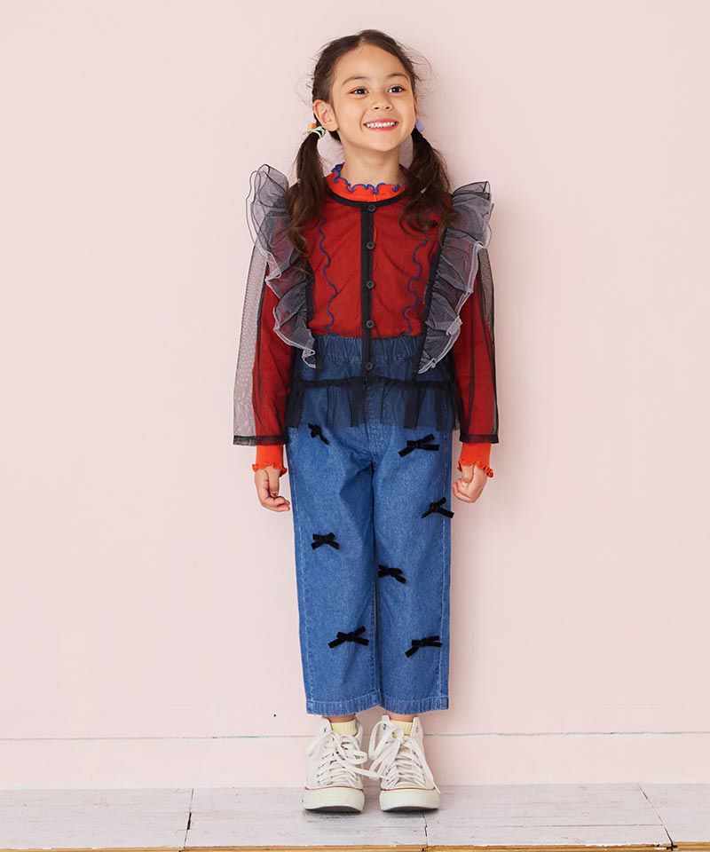 リボンいっぱいデニムパンツ ｜ ボトムス ｜ 子供服のセレクト