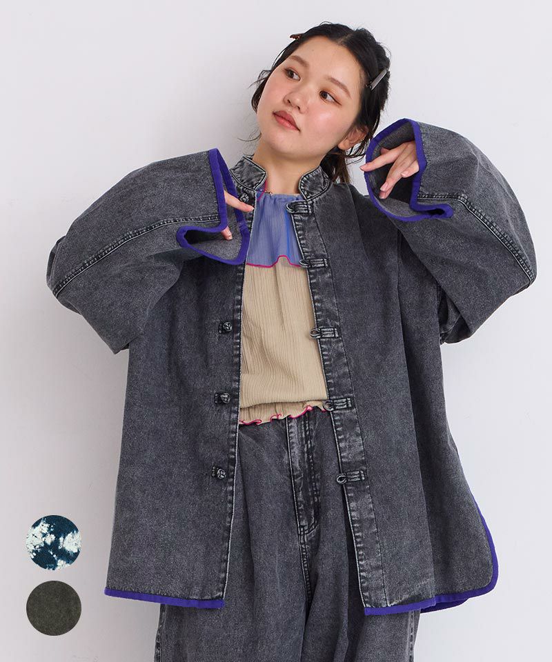 デニムチャイナジャケット（160cm） ｜ アウター・羽織り ｜ 子供服のセレクトショップ MARKEY'S ONLINE STORE  マーキーズ公式通販