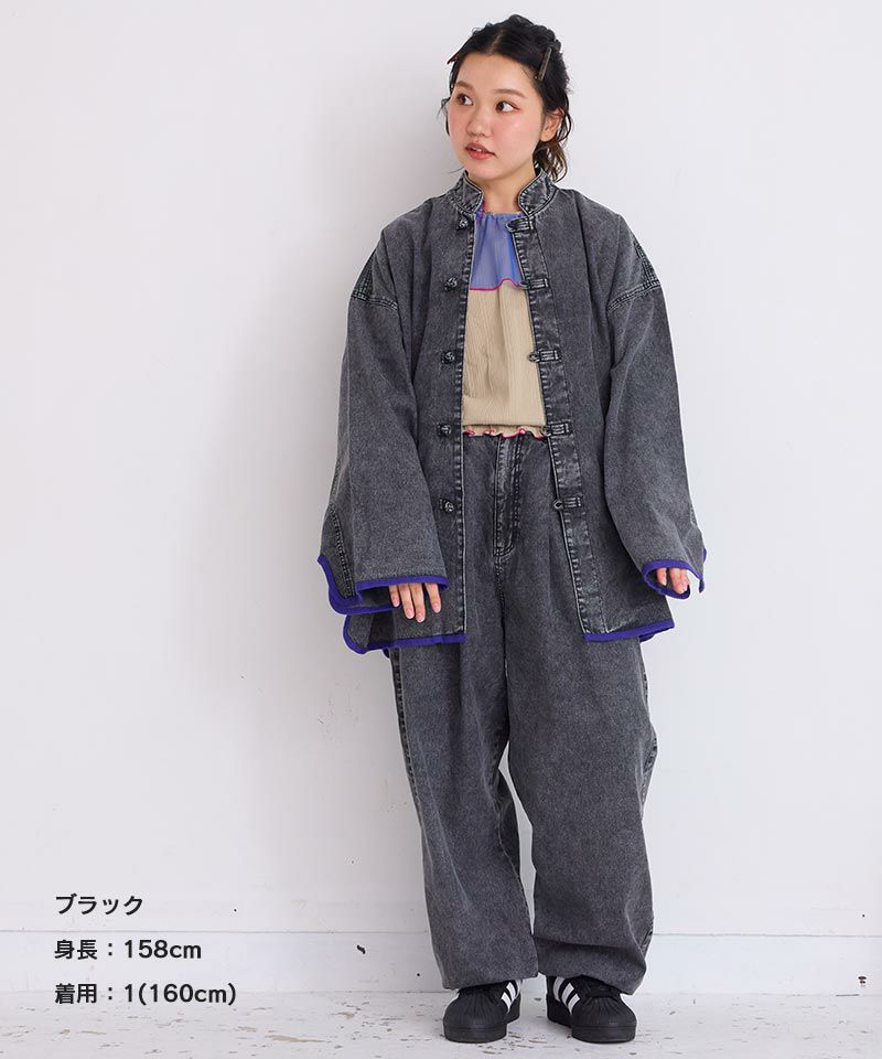 デニムチャイナジャケット（160cm） ｜ アウター・羽織り ｜ 子供服のセレクトショップ MARKEY'S ONLINE STORE  マーキーズ公式通販