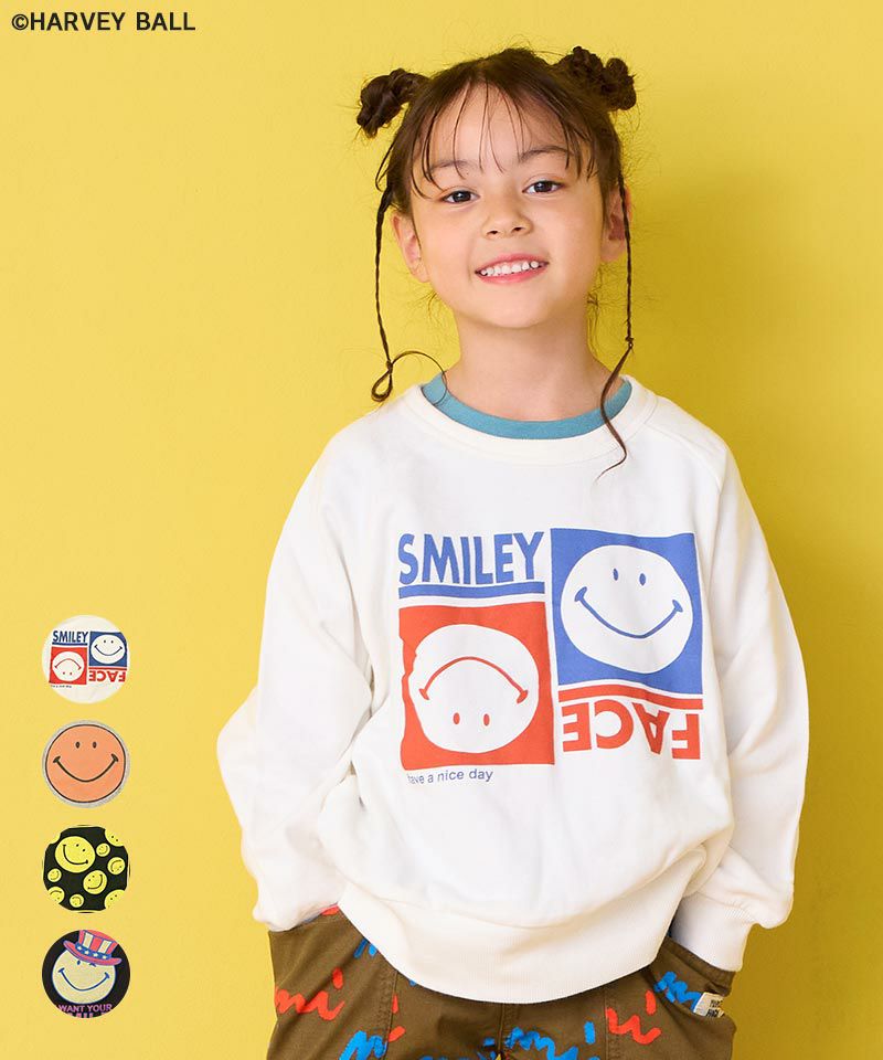 SMILEY FACE プリントトレーナー ｜ トップス ｜ 子供服のセレクト 