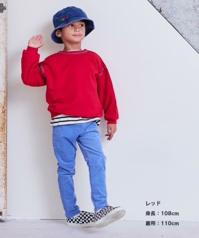 50％OFF】シャギー裏毛ビックロゴワイドトレーナー キッズ