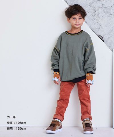 50％OFF】シャギー裏毛ビックロゴワイドトレーナー キッズ