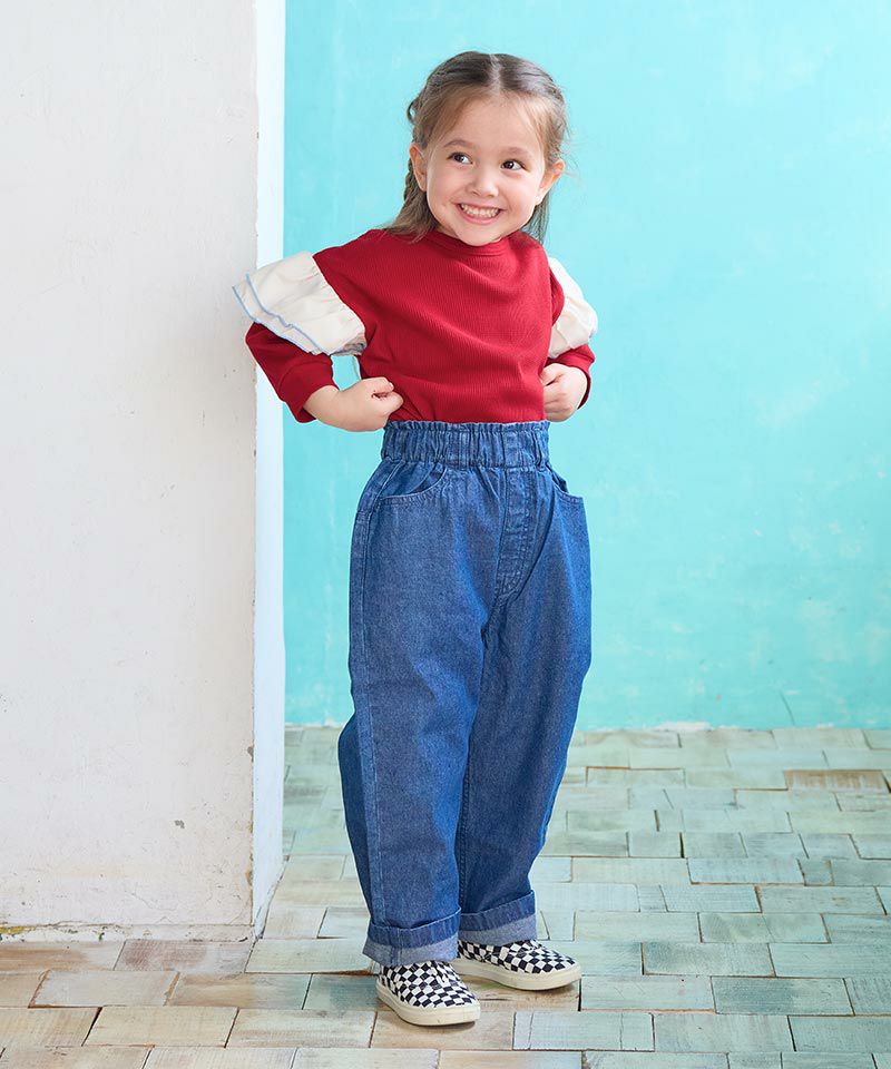 ハイウエストフリルデニムパンツ ｜ ボトムス ｜ 子供服のセレクト 