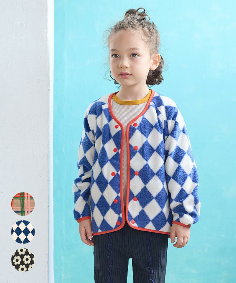 総柄フリースジャケット ｜ アウター・羽織り ｜ 子供服のセレクト 