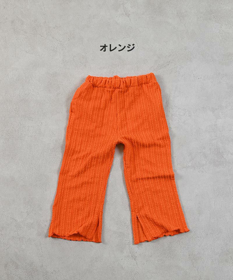 kimhekim フレアパンツ ストライプ セミワイドフレアパンツ全3色 4サイズ ボトムス[品番