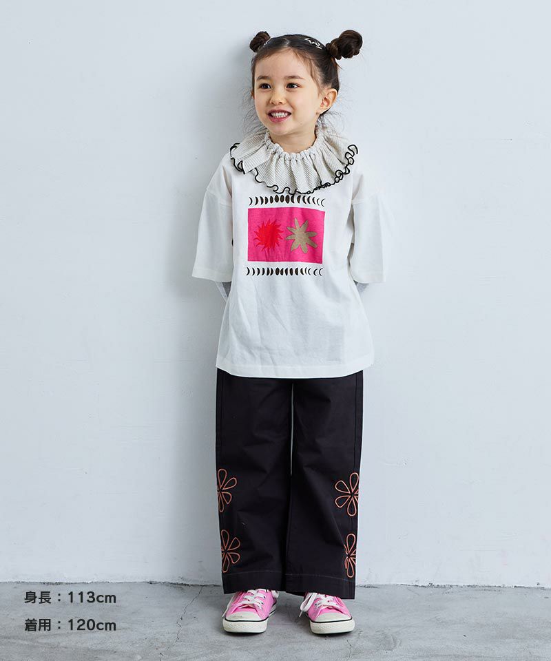 ツイルフラワーカットバギーパンツ ｜ ボトムス ｜ 子供服の