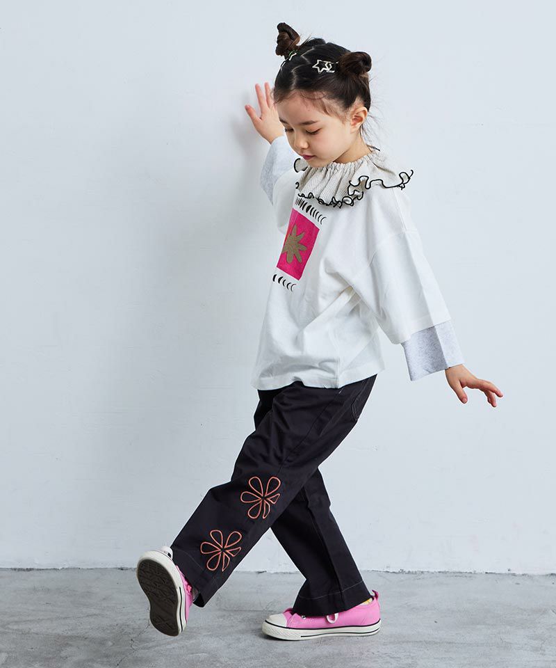 ツイルフラワーカットバギーパンツ ｜ ボトムス ｜ 子供服の