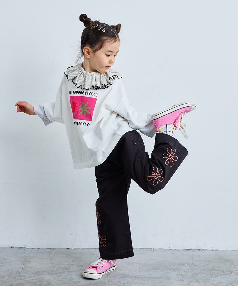 ツイルフラワーカットバギーパンツ ｜ ボトムス ｜ 子供服の