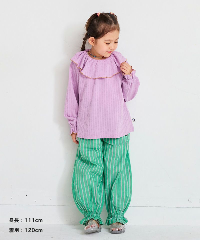 ニットサッカーフリルカラーカットソー ｜ トップス ｜ 子供服の