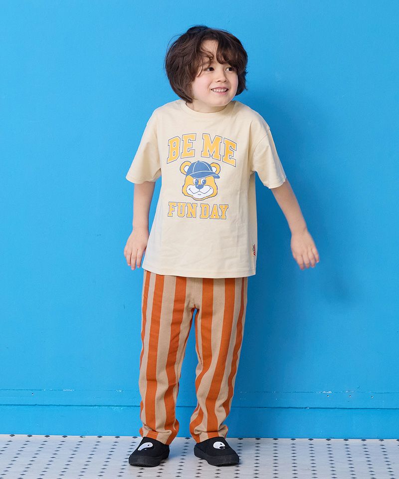 ミニウラケストライプロングパンツ ｜ ボトムス ｜ 子供服の