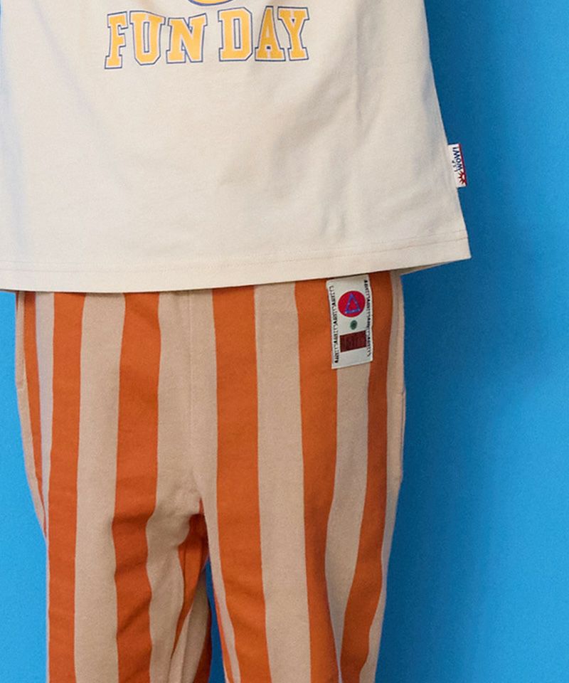 ミニウラケストライプロングパンツ ｜ ボトムス ｜ 子供服の