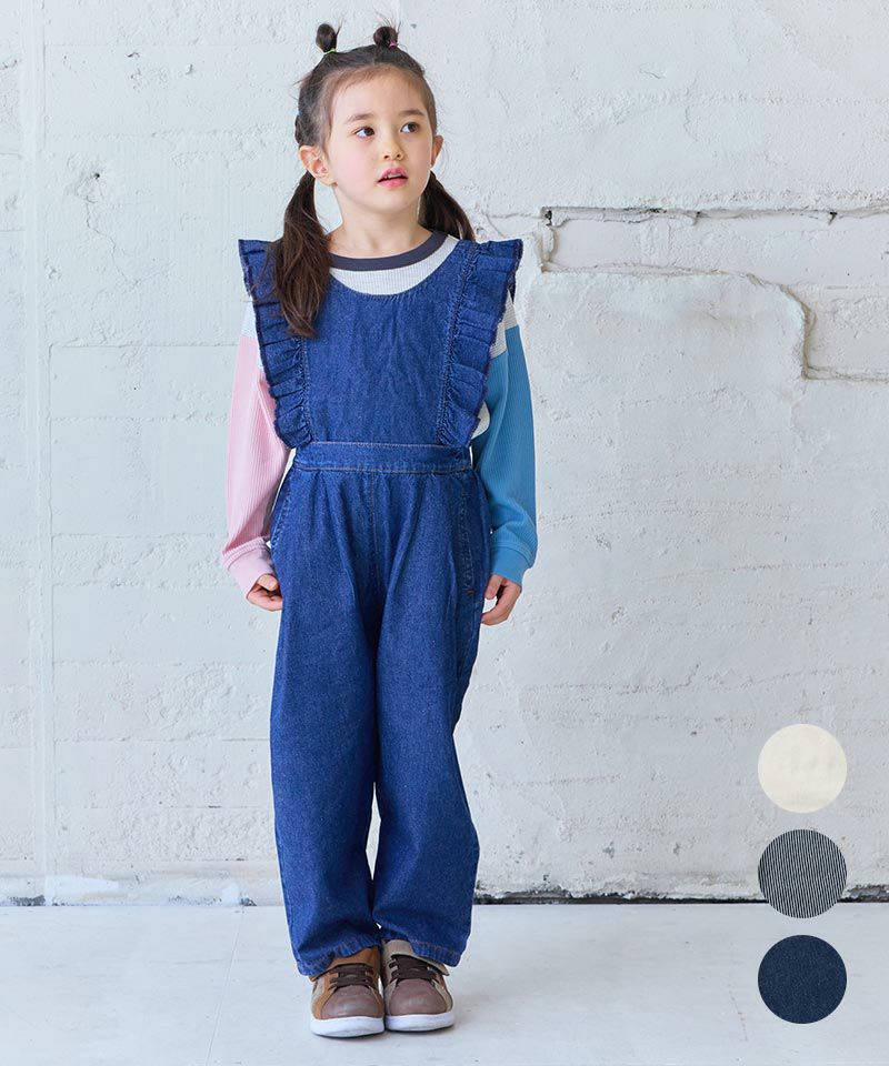 COTTON from U.S.Aデニム3WAYフリルサロペット ｜ ボトムス