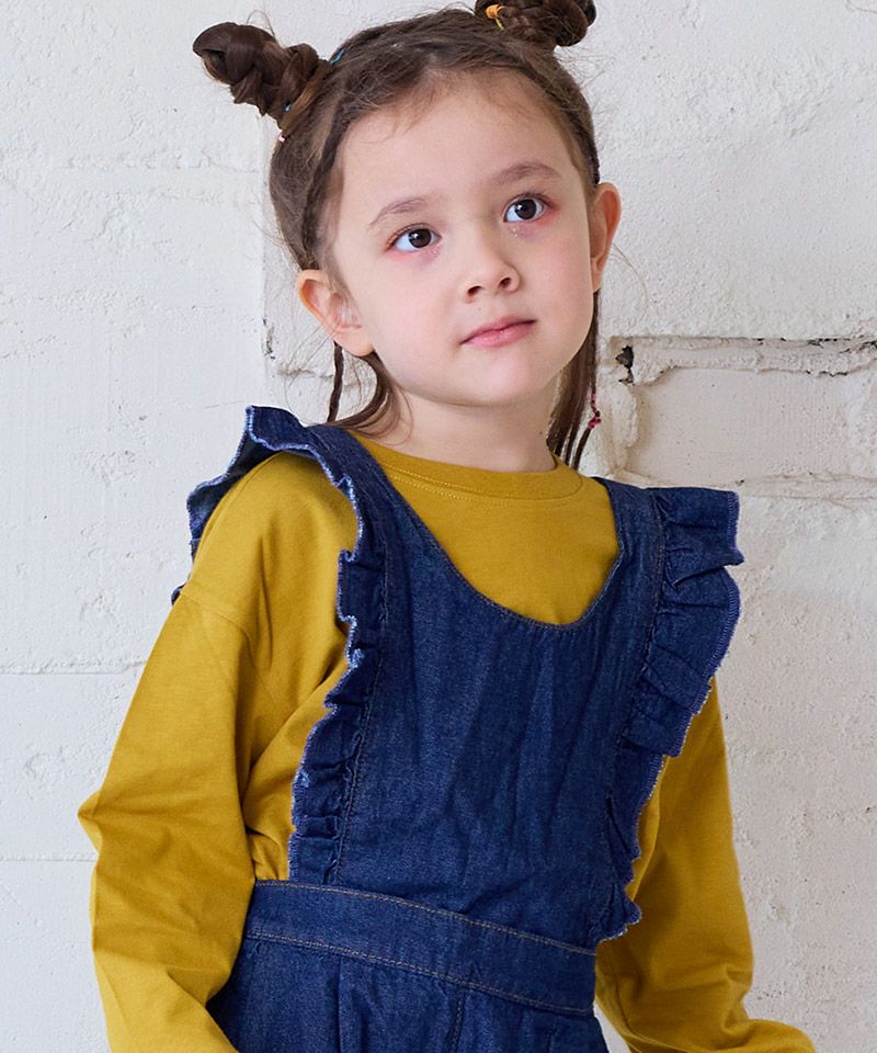 COTTON from U.S.Aデニム3WAYフリルサロペット ｜ ボトムス ｜ 子供服 