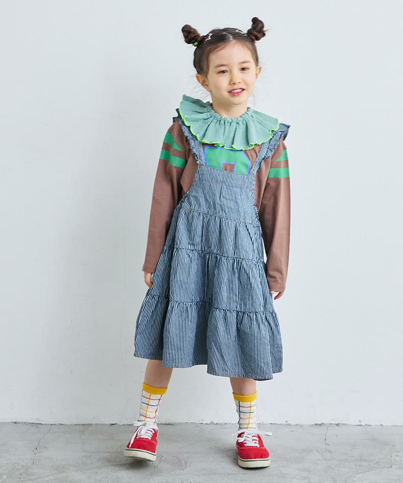 COTTON from U.S.Aデニムティアードワンピース ｜ ワンピース