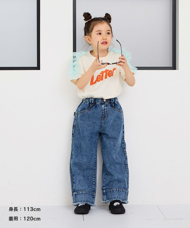 Ninety Girl Logo Buggy Denim Pants パンツ