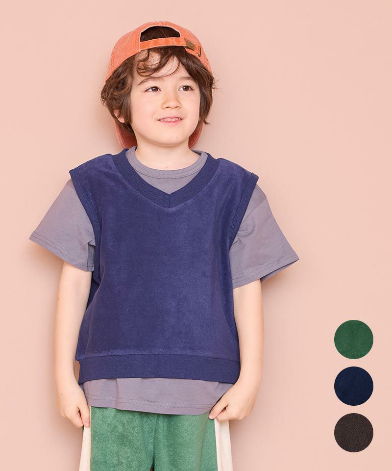 パイルVネックベスト ｜ アウター・羽織り ｜ 子供服のセレクト
