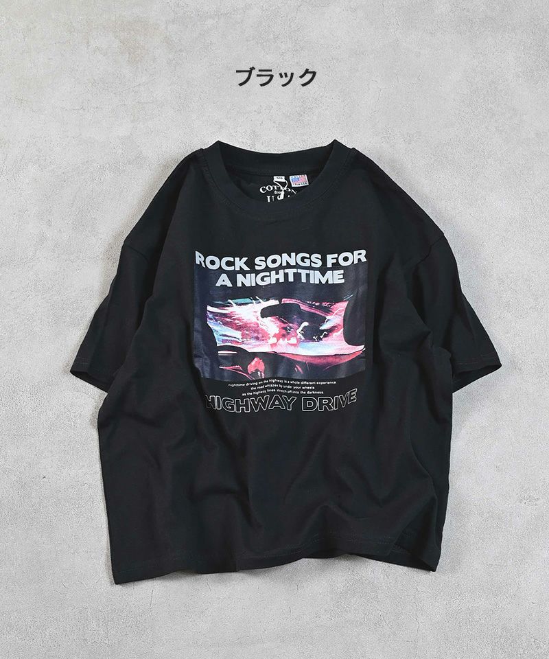 COTTON from U.S.A ビッグシルエットフォトプリントTシャツ