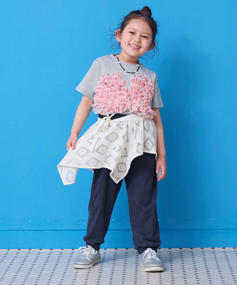 MORE SALE価格】チュールランダムフリルTシャツ ｜ トップス