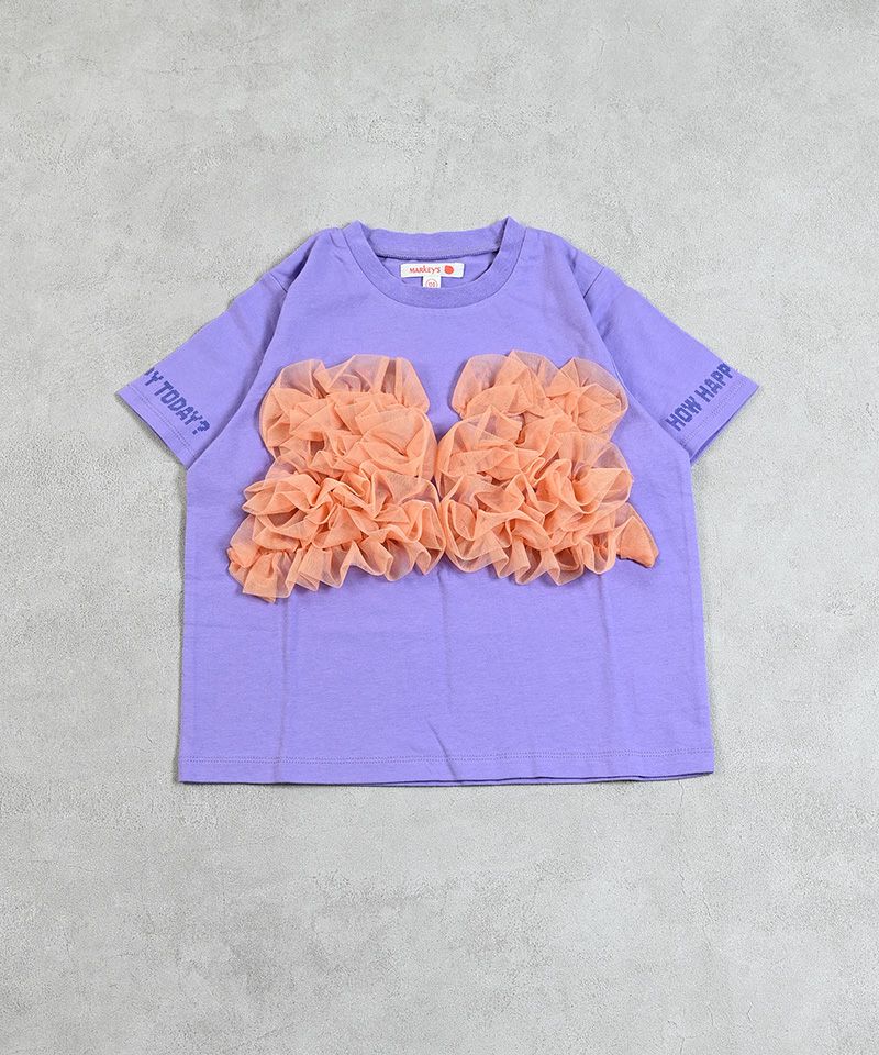 petit main LIEN ランダムチュールフリルTシャツフェアリーグランジ チュールランダムフリルTシャツ ｜ トップス ｜ 子供服の