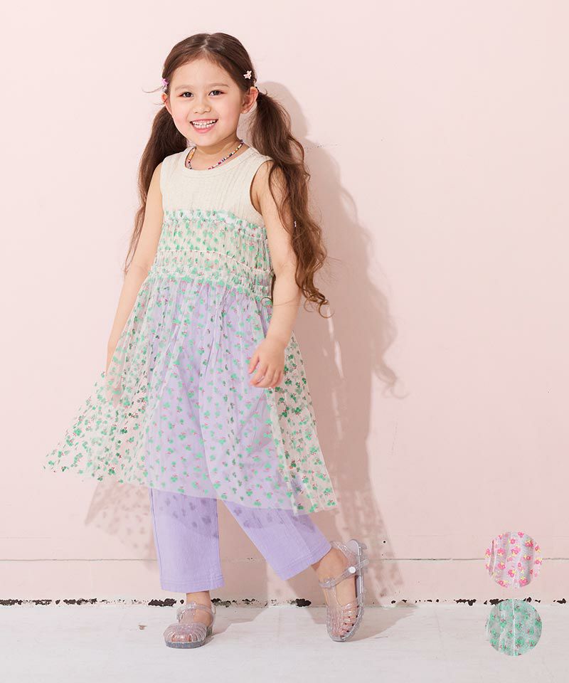 Areeam｜3Dフラワーチュールキャミワンピース | Rakuten Fashion