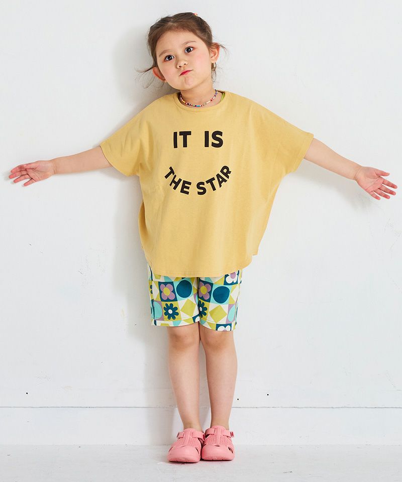 Daisy様　iriey ネオンカラーロゴプリント ドルマンボーダーTシャツ プリントドルマンTシャツ ｜ トップス ｜ 子供服のセレクト
