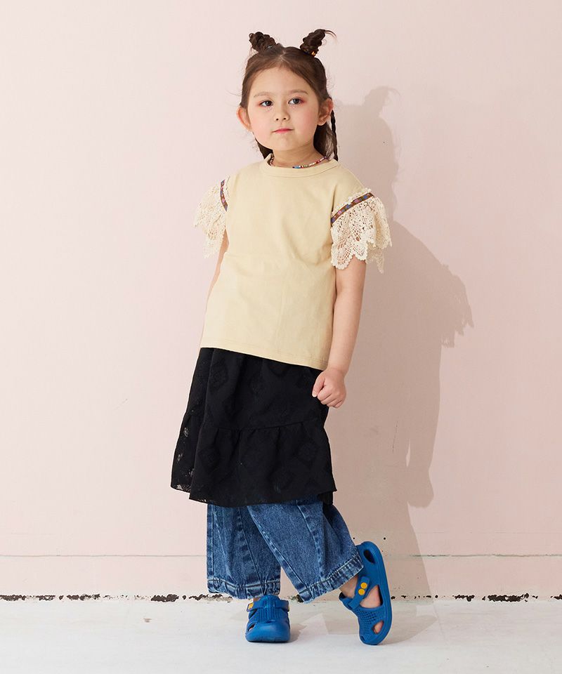 レーススリーブカットソー ｜ トップス ｜ 子供服のセレクト