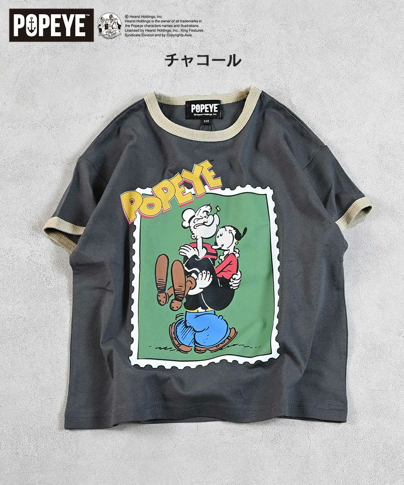 80s POPEYE プリント　リブライン　長袖　Tシャツ　ロンt 80s POPEYE プリント リブライン 長袖 Tシャツ ロンt