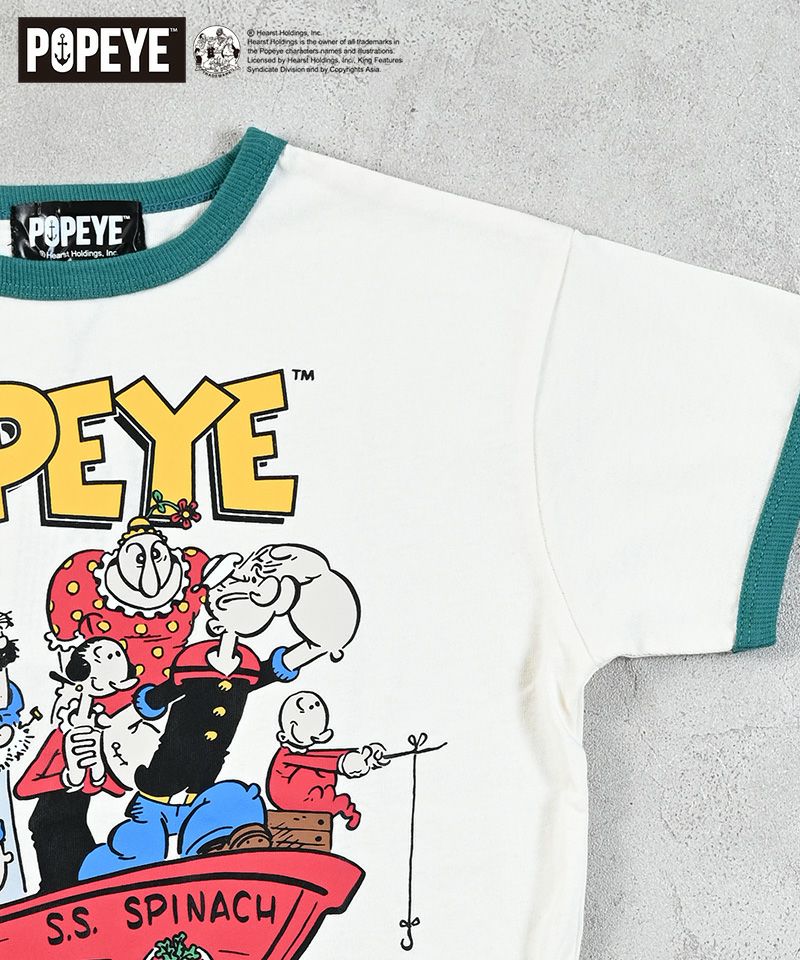 APE BAPE KAWS POPEYE ポパイ　リンガー　tシャツ L tee ☆激レア☆ 非売品 popeye × bape Tシャツ Mサイズ a bathing