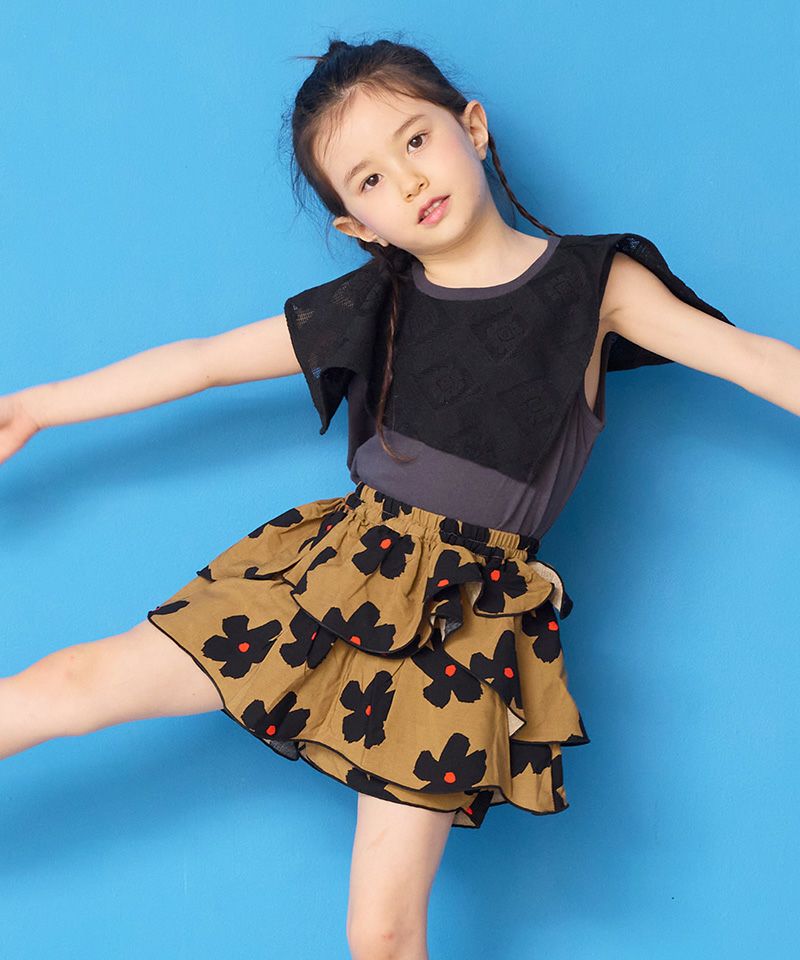 レースカラーノースリーブカットソー ｜ トップス ｜ 子供服の