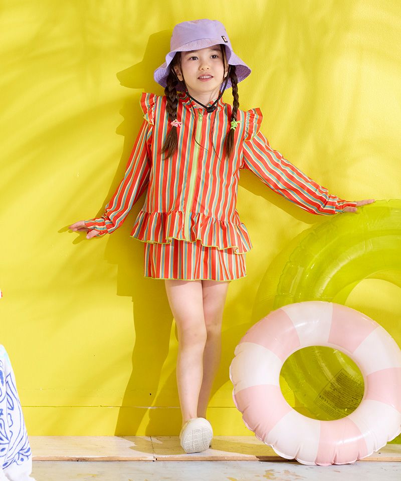 girl'sZIPラッシュガード ｜ 水着・スイムグッズ ｜ 子供服の