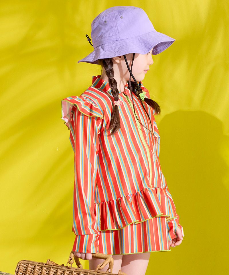 アダル　かわいいラッシュガード TIMESALE】girl'sZIPラッシュガード ｜ 水着・スイムグッズ