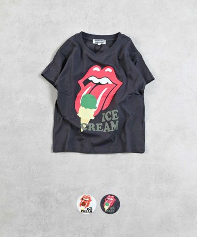 アイスクリームワンポイントTシャツ&ロングパンツ　ブルー 胸ワンポイント / アイス部 オリジナルグッズ ( icebu_jp )の