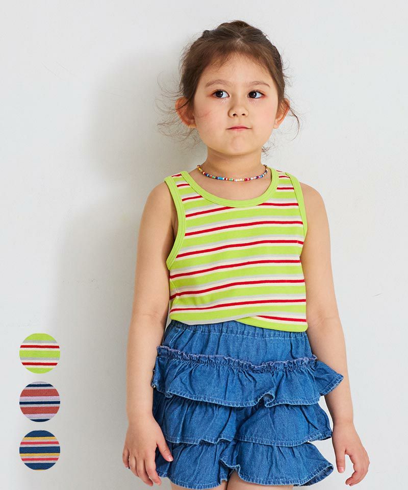 サキソメボーダータンクトップ ｜ トップス ｜ 子供服のセレクト 