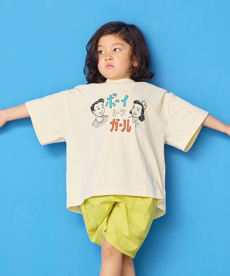 【受注生産品】 ｜ ジャパニーズプリントワイドTee トップス 子供服の ｜ ミュージシャン
