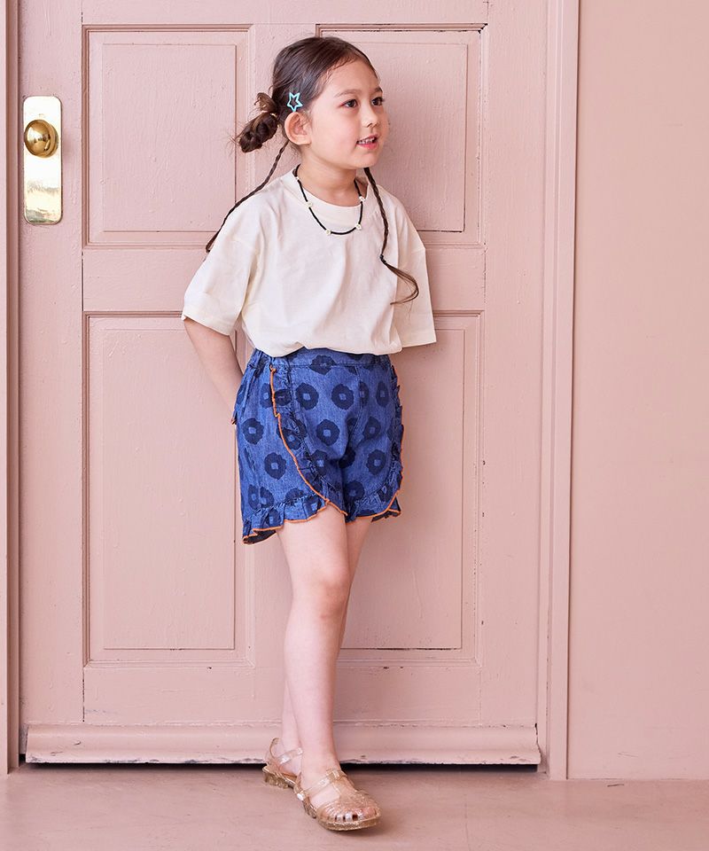 はなはなデニムフリルキュロットパンツ ｜ ボトムス ｜ 子供服の