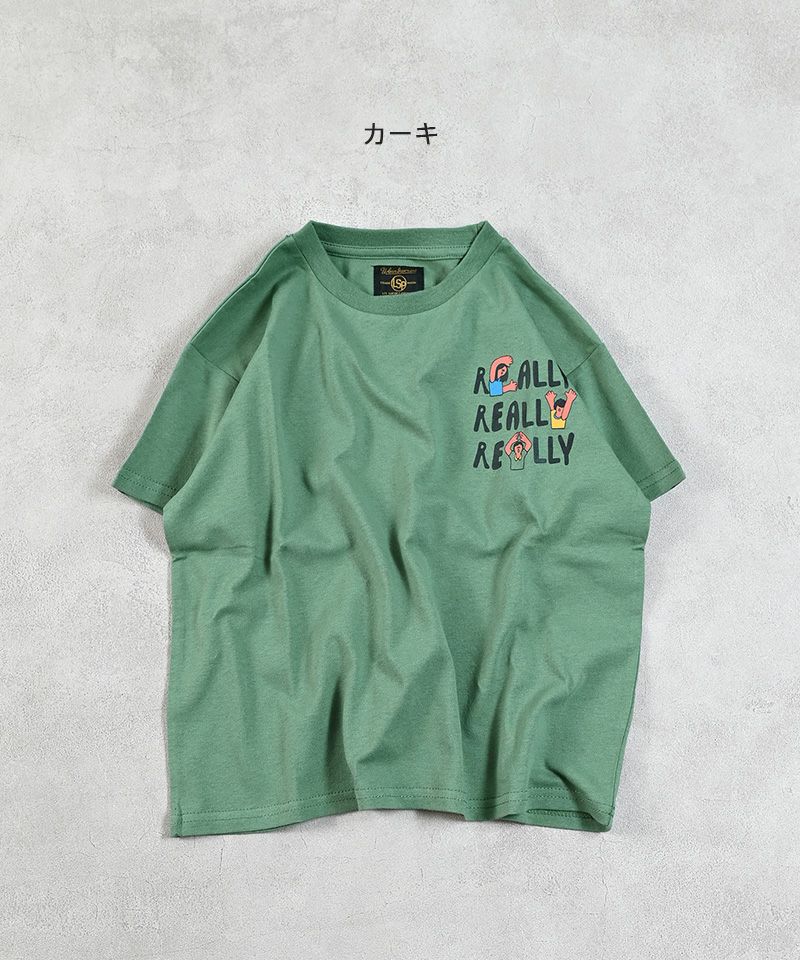 00s 45rpm& ロゴプリントＴシャツ F カーキ S/S グラフィックTee ｜ トップス ｜ 子供服のセレクトショップ