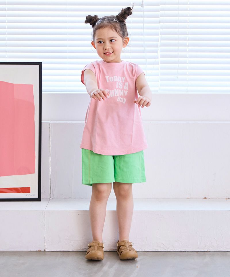 【メーカー再生品】 甘編み天竺ショートパンツ ｜ ボトムス ｜ 子供服のセレクト パンツ