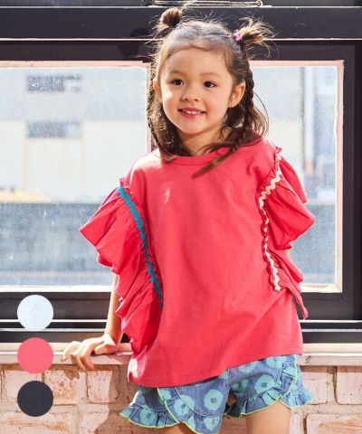 ショルダーフリルTシャツ ｜ トップス ｜ 子供服のセレクト