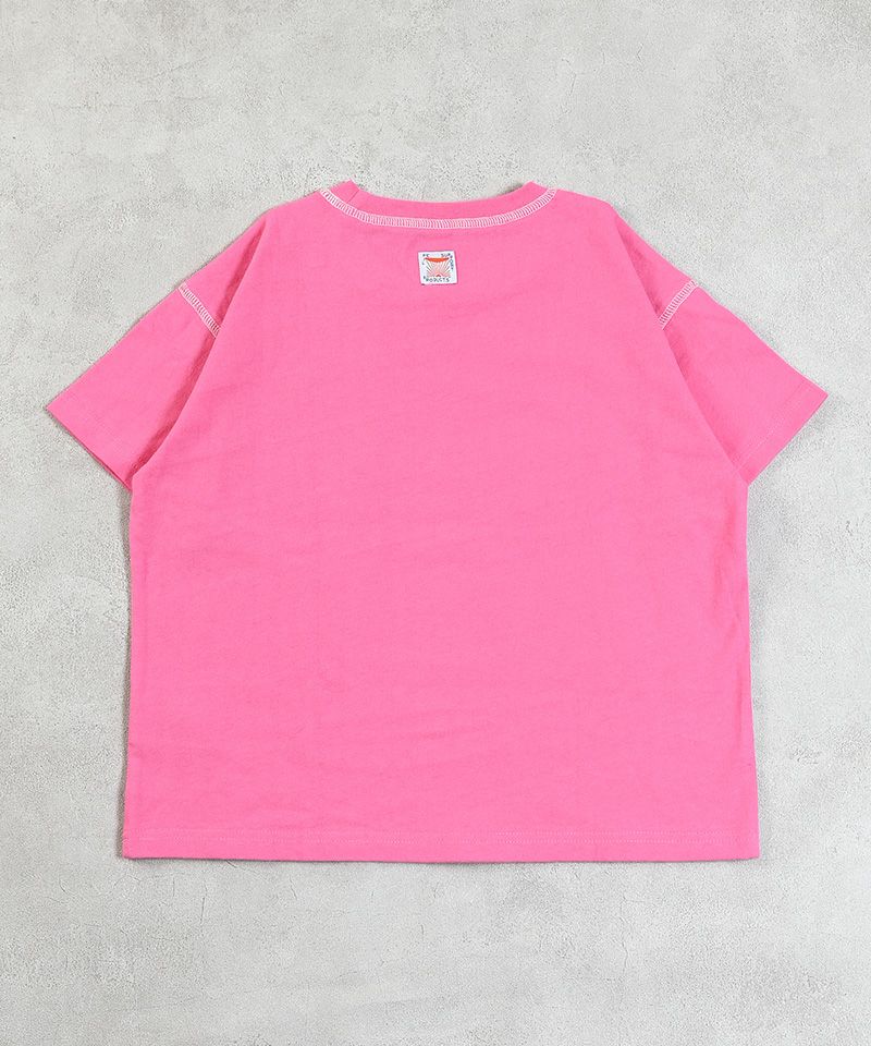 MARYLEY 売れ筋商品|||マリーレイ Tシャツ トップス レディース Tops Pink ステッチバイカラーTシャツ ｜ トップス ｜ 子供服のセレクト