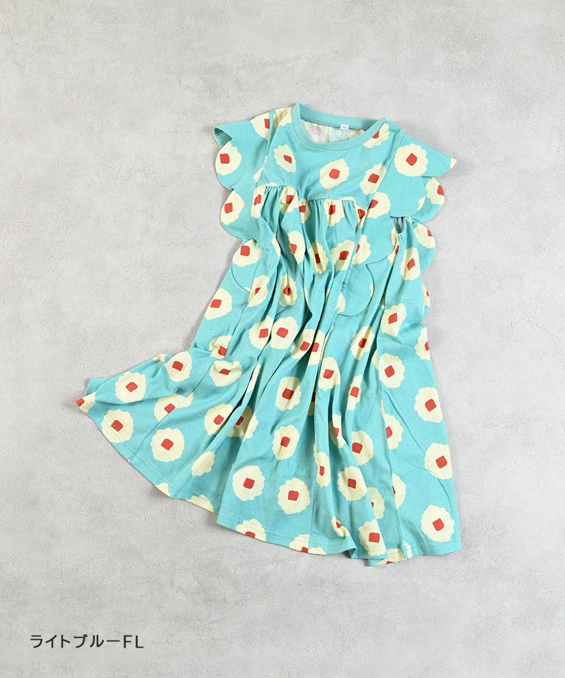 ソウガラスカラップスリーブワンピ－ス ｜ ワンピース・ジャンパー