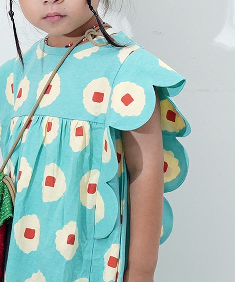 ソウガラスカラップスリーブワンピ－ス ｜ ワンピース ｜ 子供服の