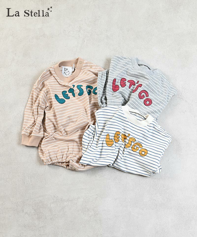 ピンキーページ ロゴプリントボーダーボディシャツ ｜ ベビーウェア・雑貨 ｜ 子供服の