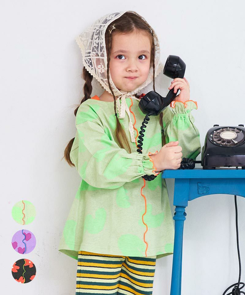 ひよページ ソウガラフレアスリーブカットソー ｜ トップス ｜ 子供服のセレクト